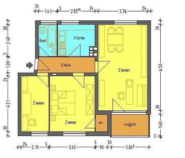 Helle Wohnung mit Balkon - teilsaniert - Photo 1