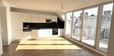 Großzügige und lichtdurchflutete 5-Zimmer Maisonette mit Galerieflächen und 2 Terrassen am Spittelauer Platz - Photo 2