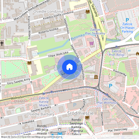 ul. Karola Miarki, Śródmieście, Zabrze, śląskie