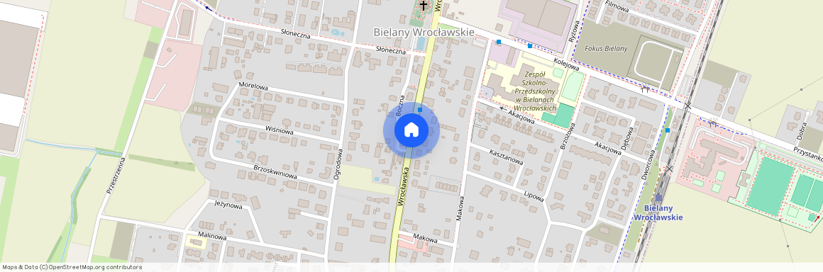 ul. Boczna, Bielany Wrocławskie, Kobierzyce, wrocławski, dolnośląskie