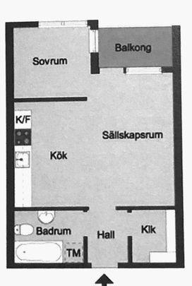 Ljus 2:a vid Karlaplan med balkong uthyres - Foto 1