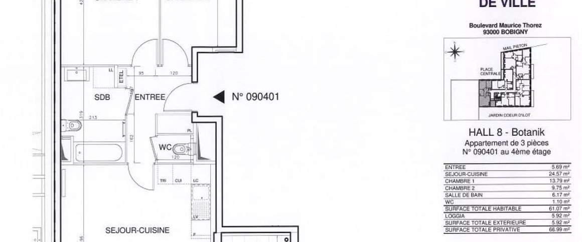 location Appartement T3 DE 61.3m² À BOBIGNY - Photo 1