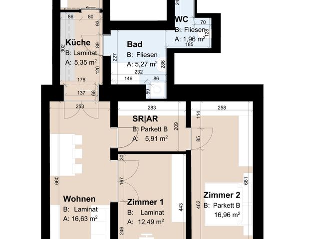 Geförderte Altbauwohnung mit 3 Zimmern - Photo 1