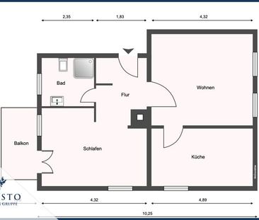 Top renovierte 2-Raumwohnung mit ca. 53,7 m² – EBK, modernem Bad & ... - Foto 6