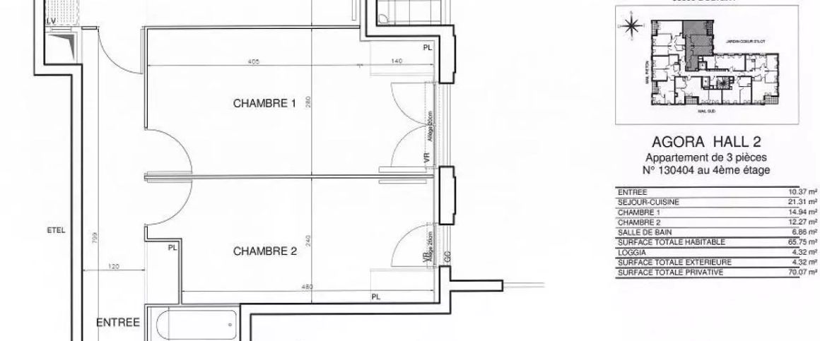 location Appartement T3 DE 65.7m² À BOBIGNY - Photo 1