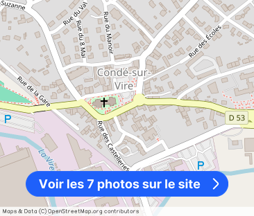 A LOUER APPARTEMENT F2 50890 CONDE SUR VIRE bourg tous commerces - Photo 1