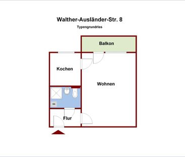 Altersfreundlich mit Aufzug: 1-Zimmer-Wohnung mit Balkon - Photo 4
