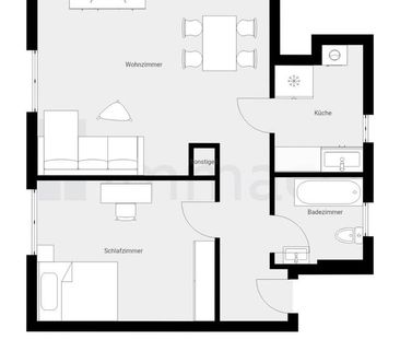 Zentral gelegene 2-ZKB- Wohnung - Photo 1