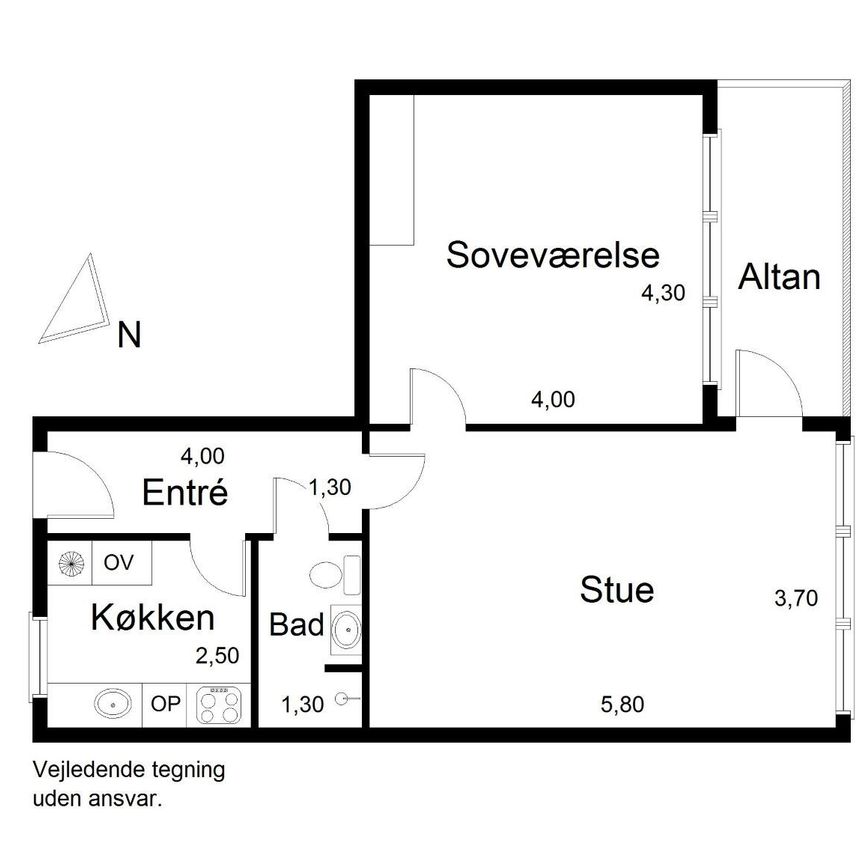 2-værelses Lejlighed på 70 m² i Esbjerg N - Foto 2