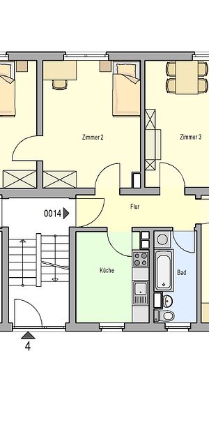 Vier Zimmer, Wohnküche - Foto 2