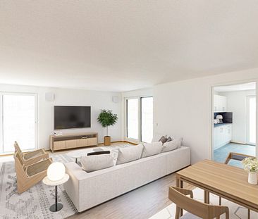 Kompakte 4-Zimmer-Wohnung mit moderner Einbauküche, separatem Gäste-WC und Loggia - Foto 1