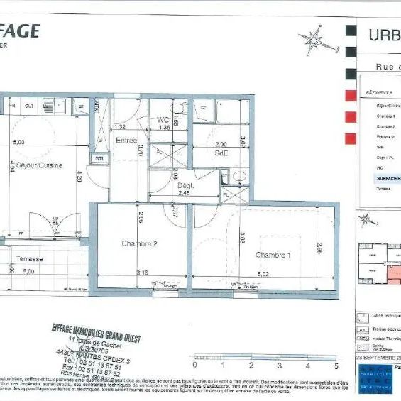 Appartement à louer 3 pièces 66.59m² - Photo 2