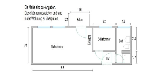 2 Zimmer mit Dusche und Balkon - Foto 3