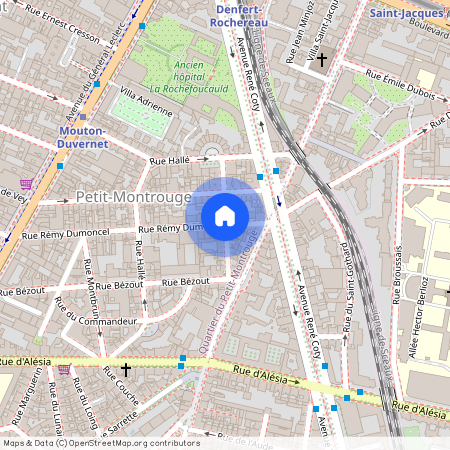 rue Rémy Dumoncel et rue d'Alembert 75014 Paris (14e arrondissement)