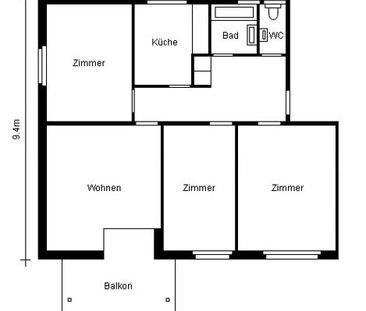 4 Zimmer, 82 m², 3. Stock - Foto 6