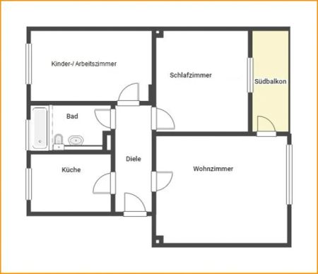 3 Zimmer Wohnung mit Südbalkon in ruhiger Lage zu vermieten! - Photo 2