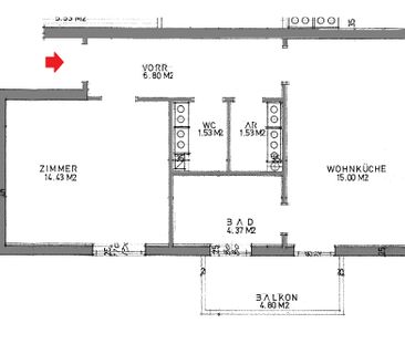 2-Zimmer-Wohnung im 3. Obergeschoss mit Balkon - Foto 5