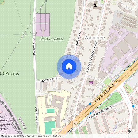 ul. Działkowicza, Zabobrze, Jelenia Góra, dolnośląskie