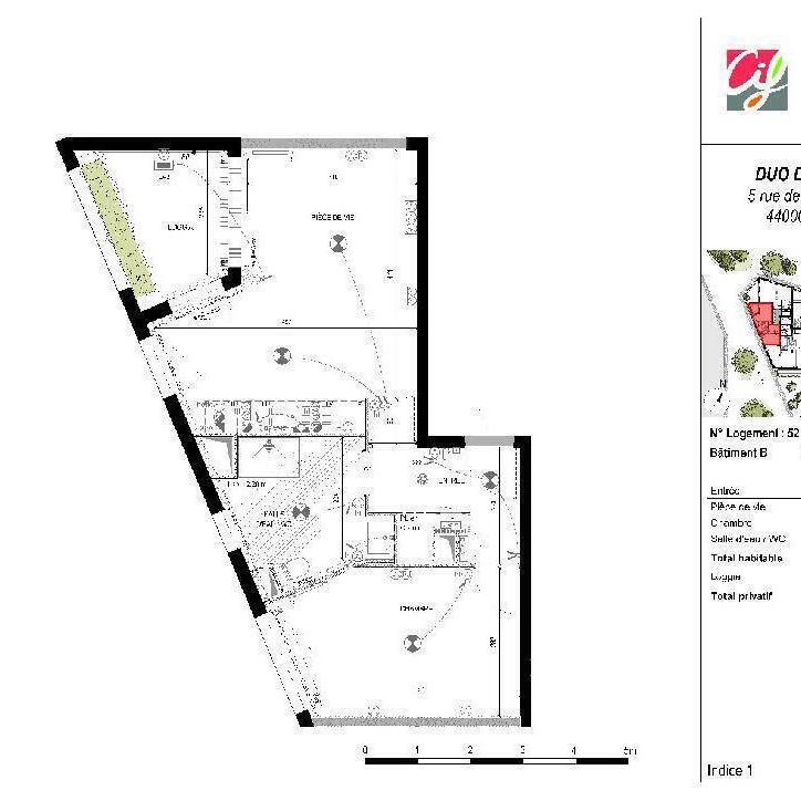 Location appartement t2 44 m² à Nantes (44000) St Donatien/Jardin des Plantes-Gare Sud - Photo 2