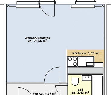 2-Raum-Wohnung in Chemnitz Morgenleite - Photo 1