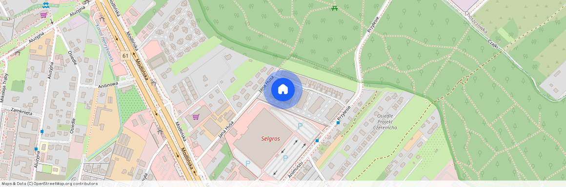 ul. Jana Husa, Dąbrówka Szlachecka, Białołęka, Warszawa, mazowieckie