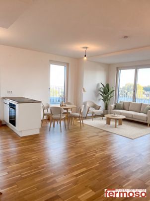 Wohnen, wo Wien durchatmet – außergewöhnliche 3-Zimmer-Terrassenwohnung am Laaerwald mit 52,3 m2 Dachterasse mit Weitblick über Wien - Foto 1