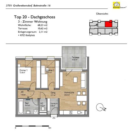 Großzügige Terrassenwohnung in Großweikersdorf - Foto 4