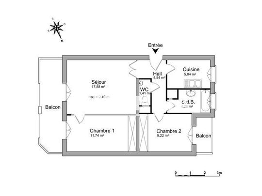 Location Appartement 3 pièces 55m² LE PLESSIS TREVISE 94420 - Photo 1