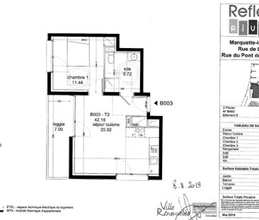 Location Appartement 2 pièces 42m² MARQUETTE LEZ LILLE 59520 - Photo 2
