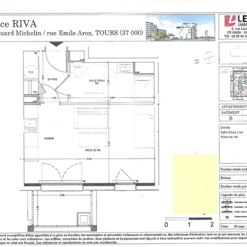 Location Appartement 1 pièce 29m² TOURS 37200 - Photo 2