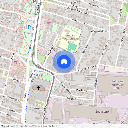 ul. Hutnicza, Pogoń, Sosnowiec, śląskie