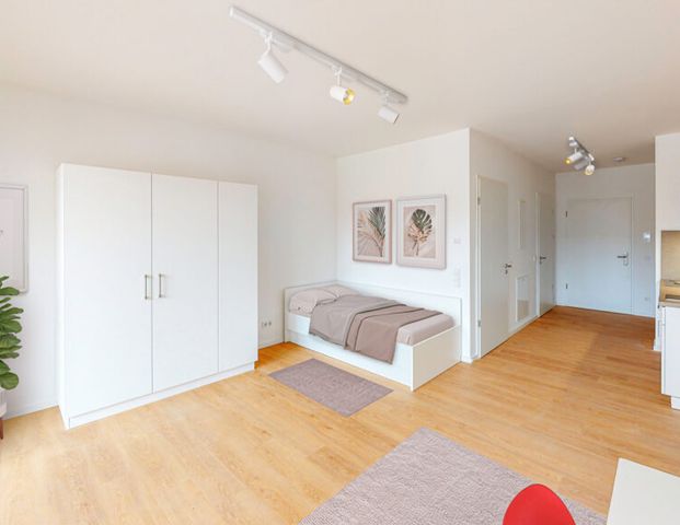 Teilmöbliertes 1-Zimmer-Apartment mit Einbauküche und Balkon - Foto 1