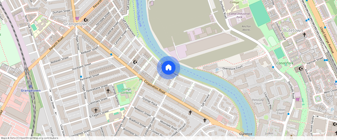 Taff Embankment, Cardiff, Grangetown