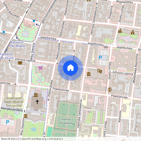 ul. Królowej Jadwigi, Śródmieście, Katowice, śląskie