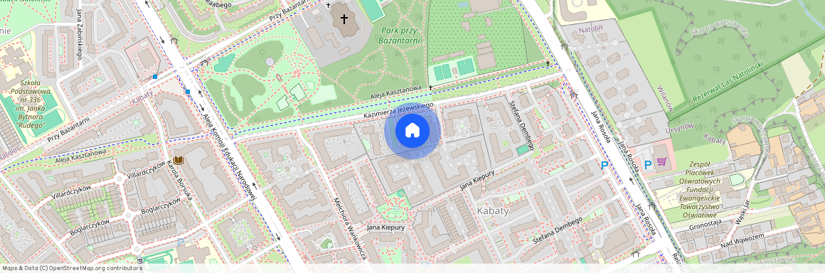 Warszawa, Ursynów, Ursynów, Kabaty, Kazimierza, Jeżewskiego