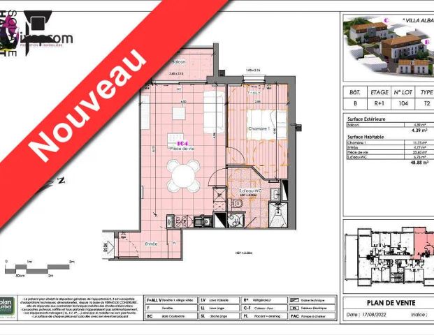 Location appartement 2 pièces - 48.88m² à Poitiers (86000) - Photo 1