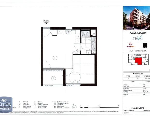 Appartement à louer 2 pièces 41.6m² - Photo 1