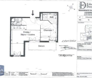 Appartement à louer 2 pièces 44.83m² - Photo 1