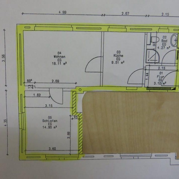 Vermiete helle kleine Wohnung im EG - Photo 2