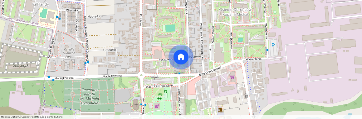 ul. Pocztowa, Michałkowice, Siemianowice Śląskie, śląskie