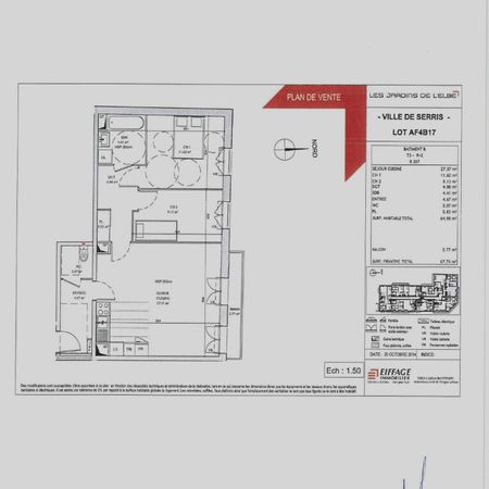 Appartement Serris 3 pièce(s) 65.08 m2, - Photo 4