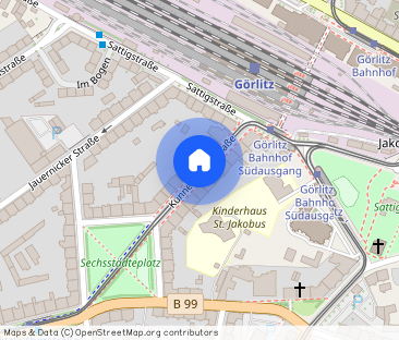 Bahnhofsnahe Dachgeschosswohnung mit Einbauküche - Photo 1