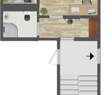 Kuschelige 1-Raum-Wohnung mit Balkon und Aufzug sucht neuen Bewohner - Photo 6