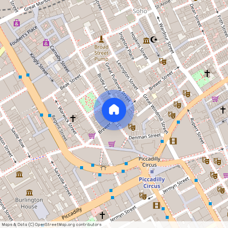 Brewer Street, London, Greater London, Soho, W1F