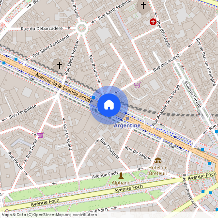 Avenue Foch entre Avenue Victor Hugo et Avenue de la Grande Armée 75116 Paris (16e arrondissement)