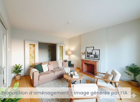 T3 de 87 m² – grand séjour avec parquet et balcon - Photo 4