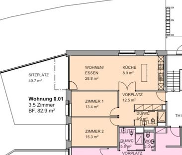 3.5 Zimmer, 83 m², EG - Foto 5