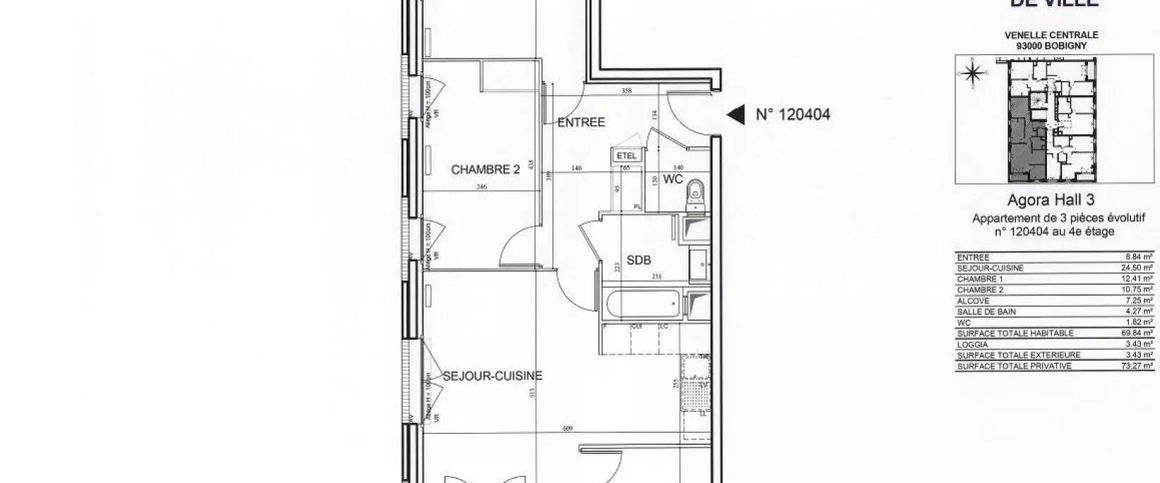 location Appartement T3 DE 69.9m² À BOBIGNY - Photo 1
