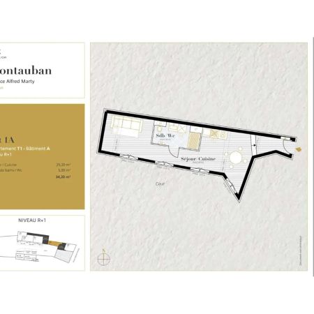 Appartement à louer 1 pièce 34.2m² - Photo 4