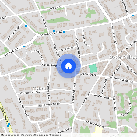 The Willows. Village Road, Oxton